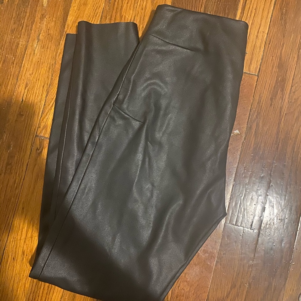 Zara Basic Faux Leather Legging Pant